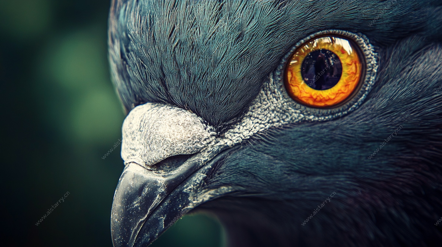 鸽眼特写 生命的深邃洞察