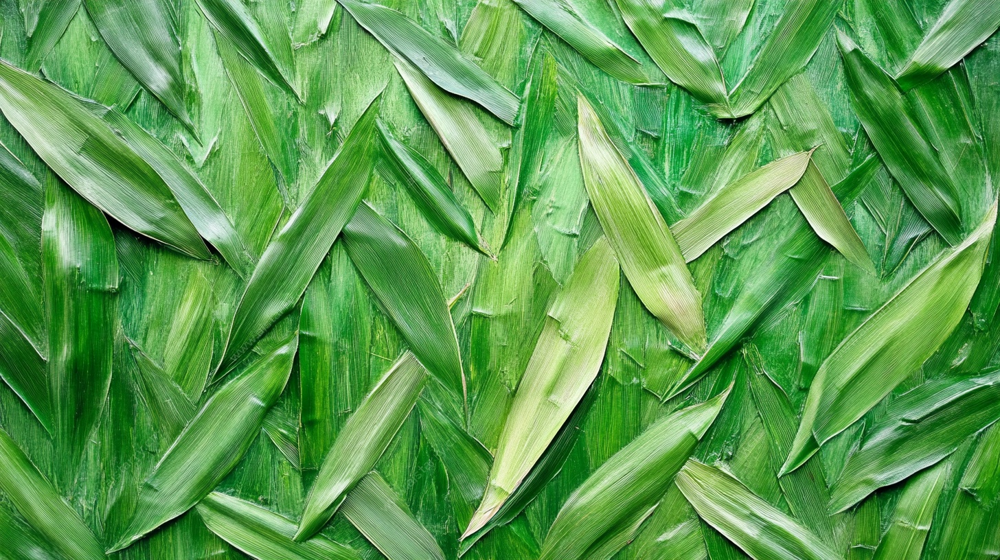 翠绿叶片艺术纹理背景