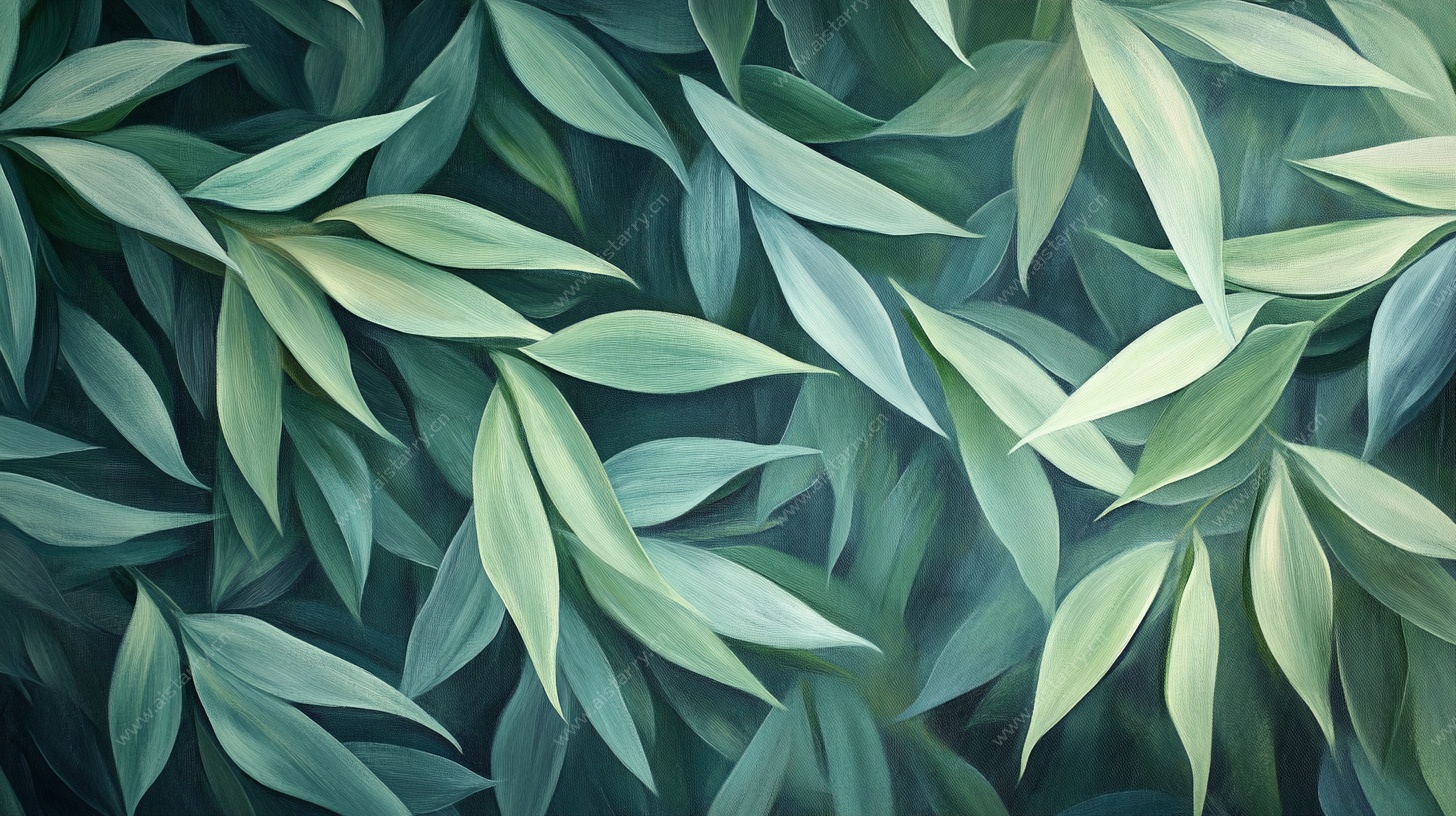 翠绿竹叶纹理艺术背景图
