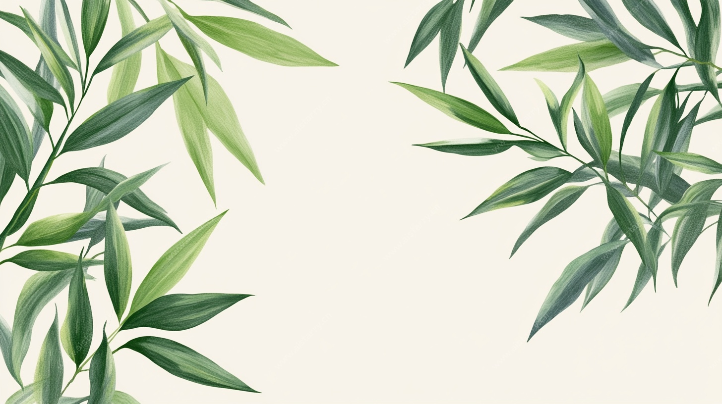 清新竹叶装饰图案