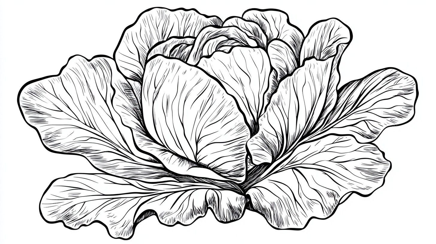 手绘卷心菜插画