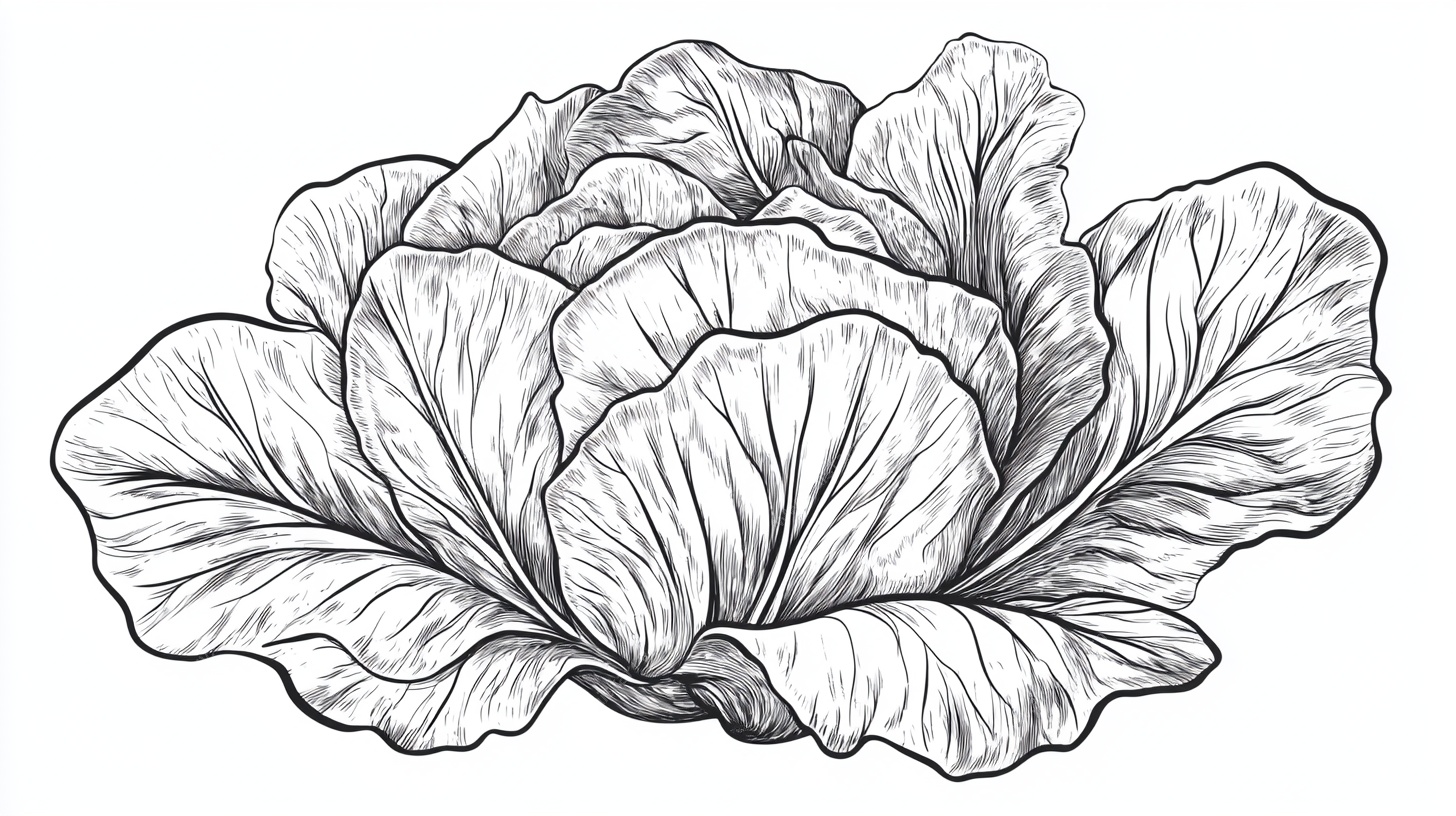 手绘卷心菜插画