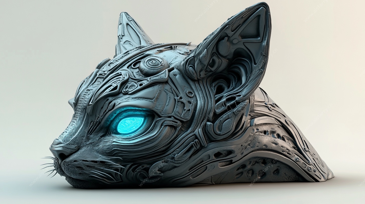 机械猫首 科幻风格艺术之作