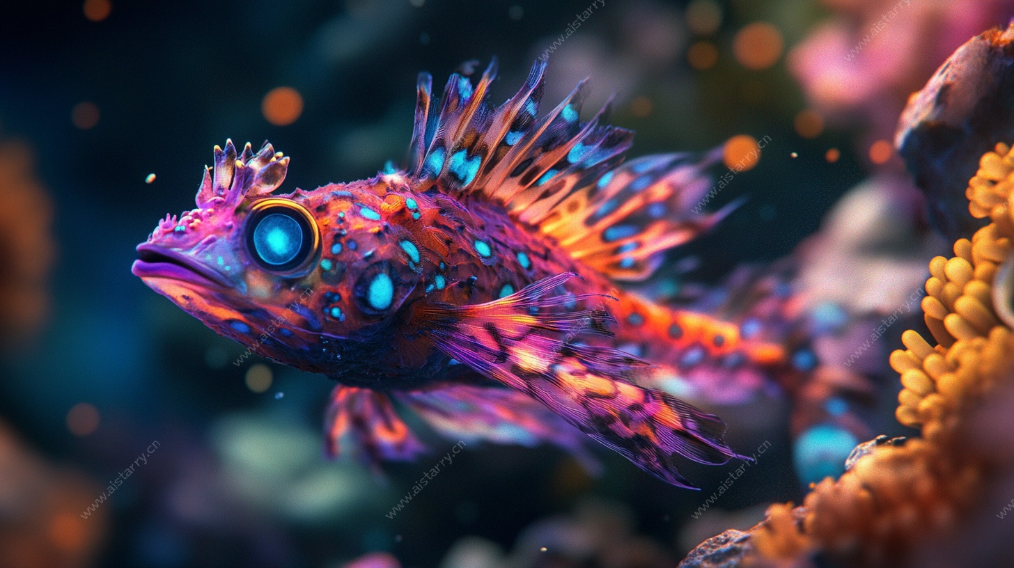 梦幻炫彩海底鱼