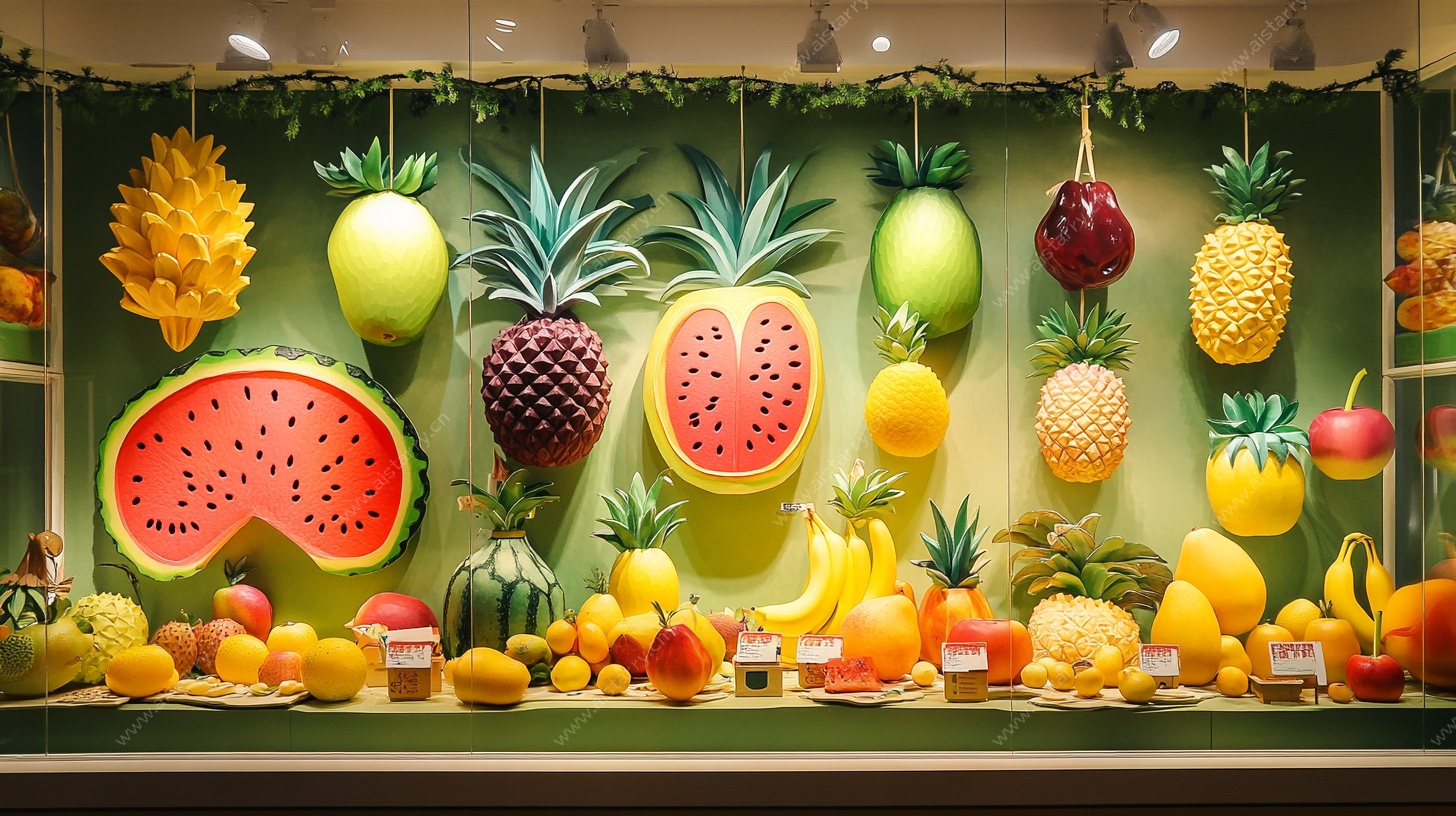 缤纷水果橱窗展示