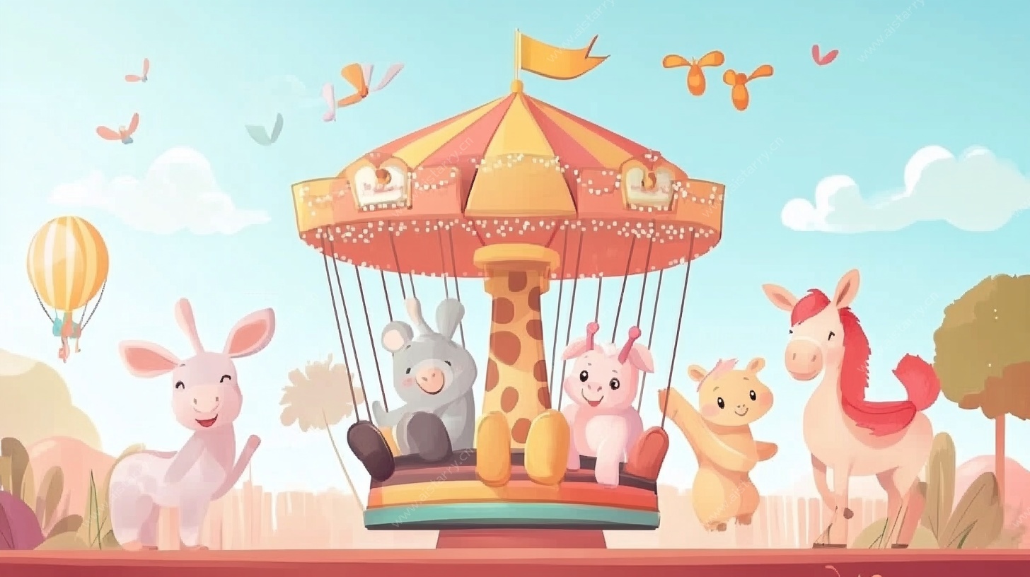 欢乐动物旋转木马