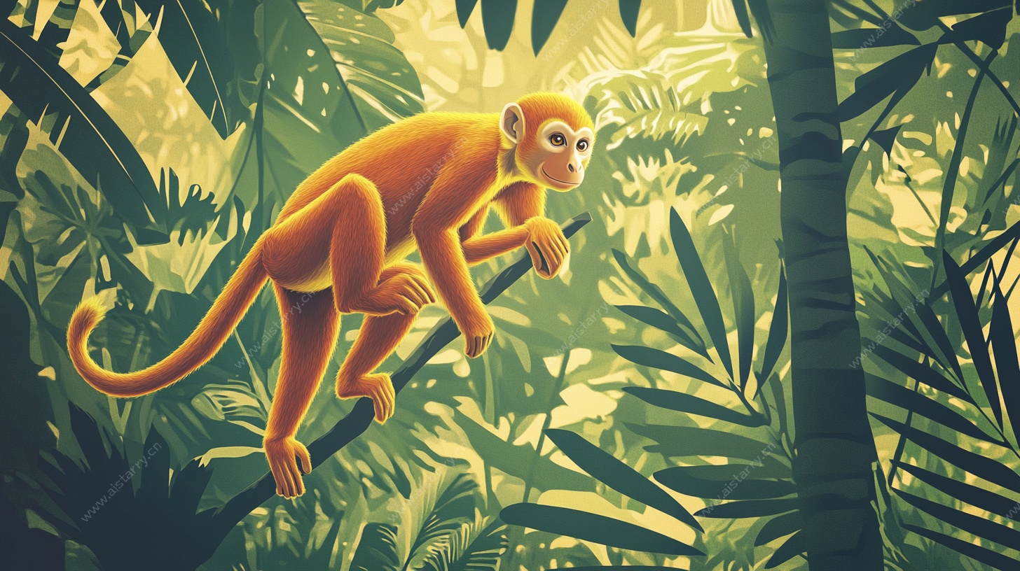 丛林中的灵动金丝猴
