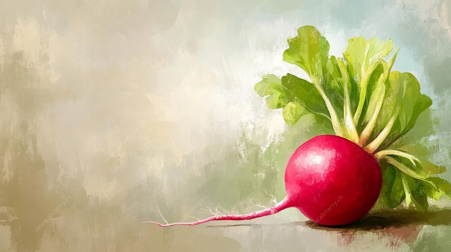 红皮萝卜静物画