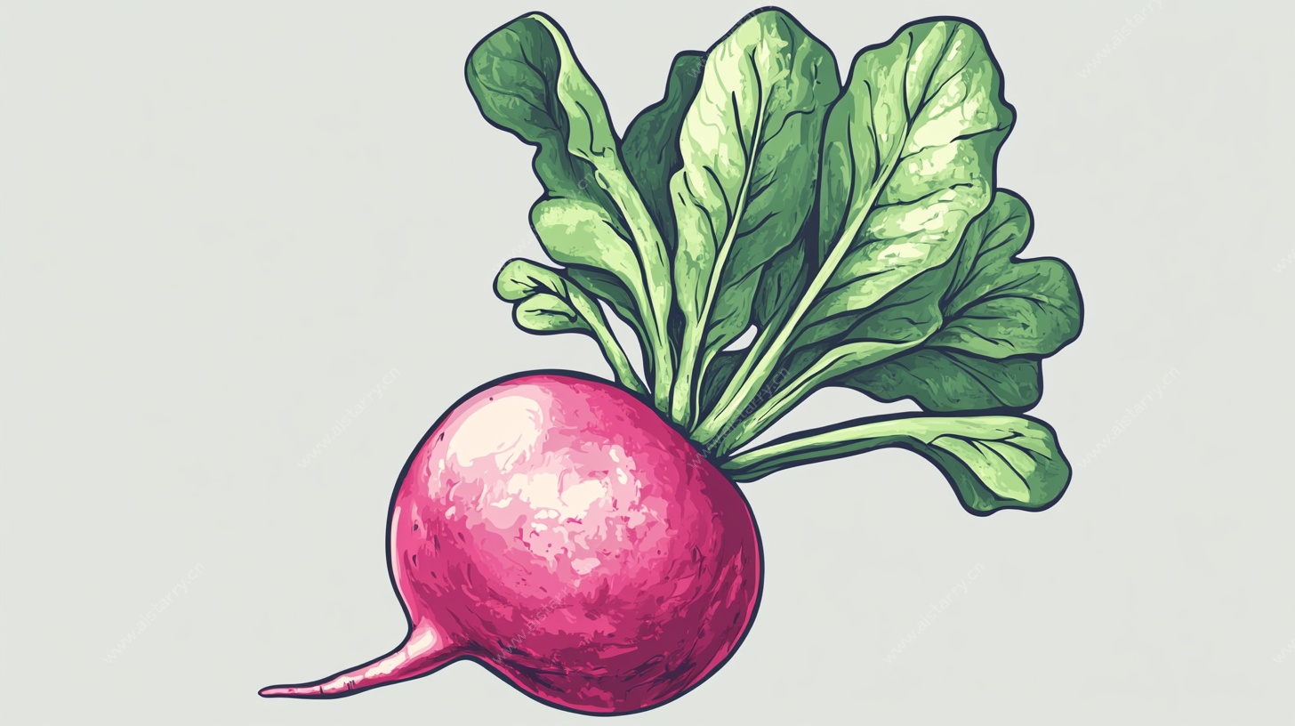 手绘紫萝卜插画