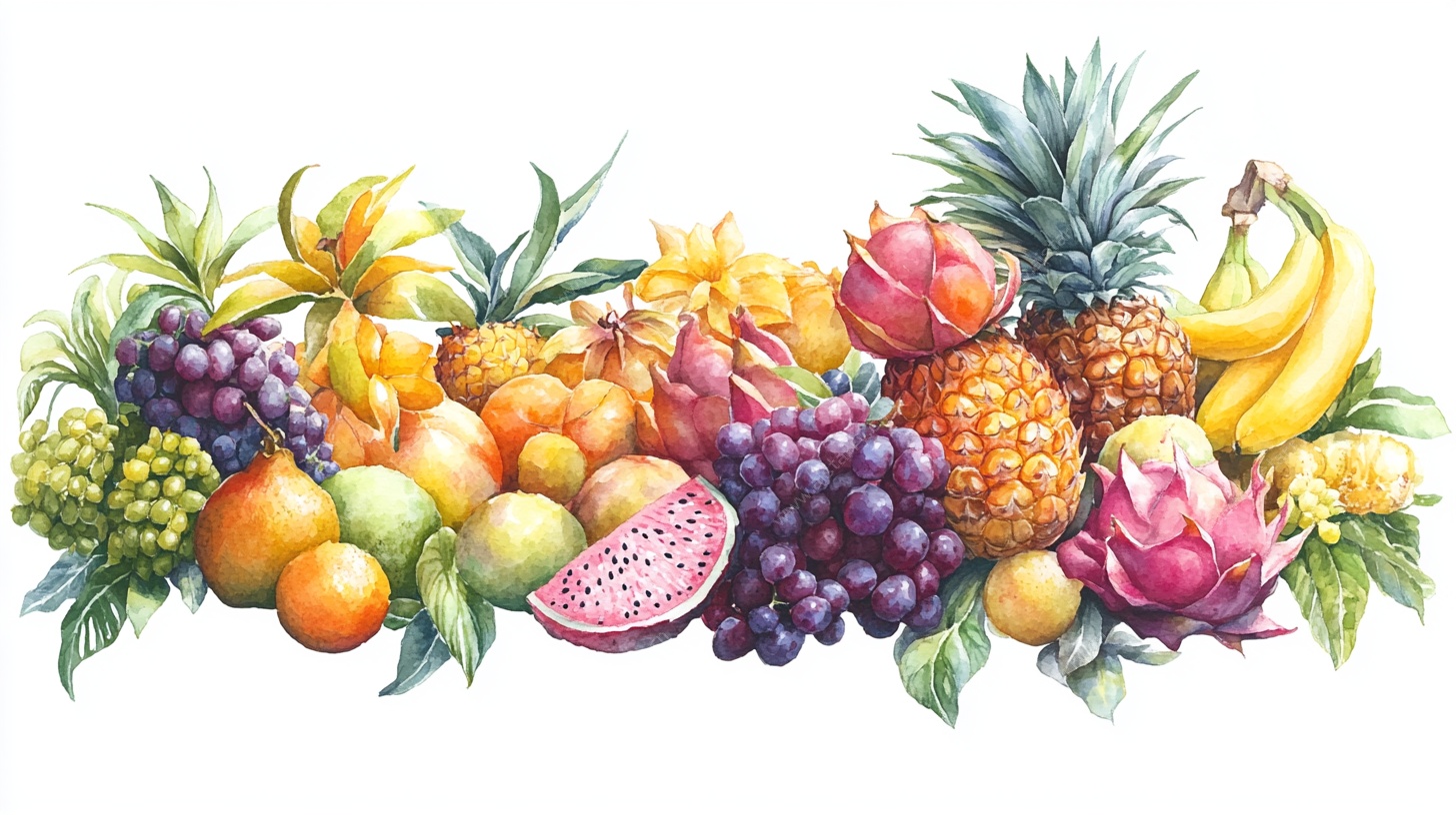 水彩缤纷水果组合