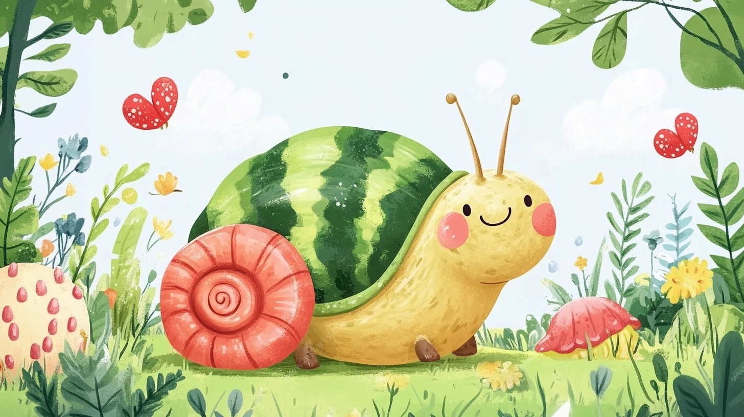 西瓜壳蜗牛的奇幻草地之旅