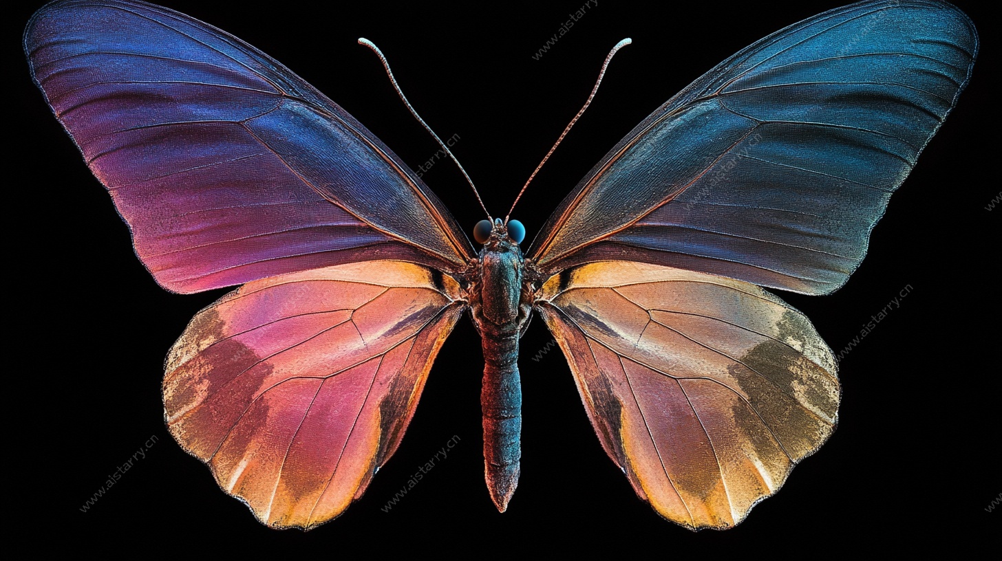 梦幻炫彩蝴蝶特写