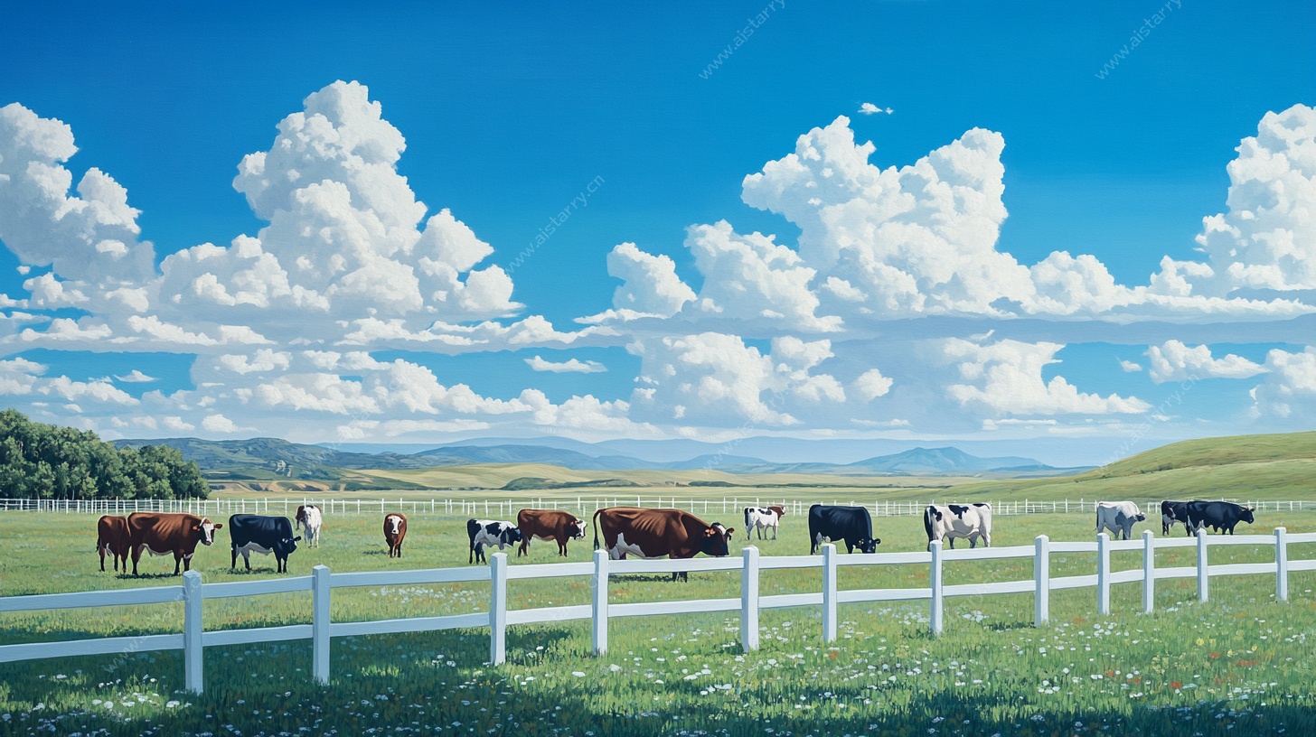 田园牧歌风景图