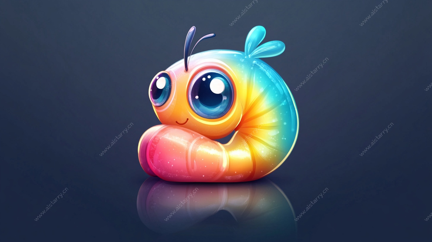 彩色萌趣小虫子形象