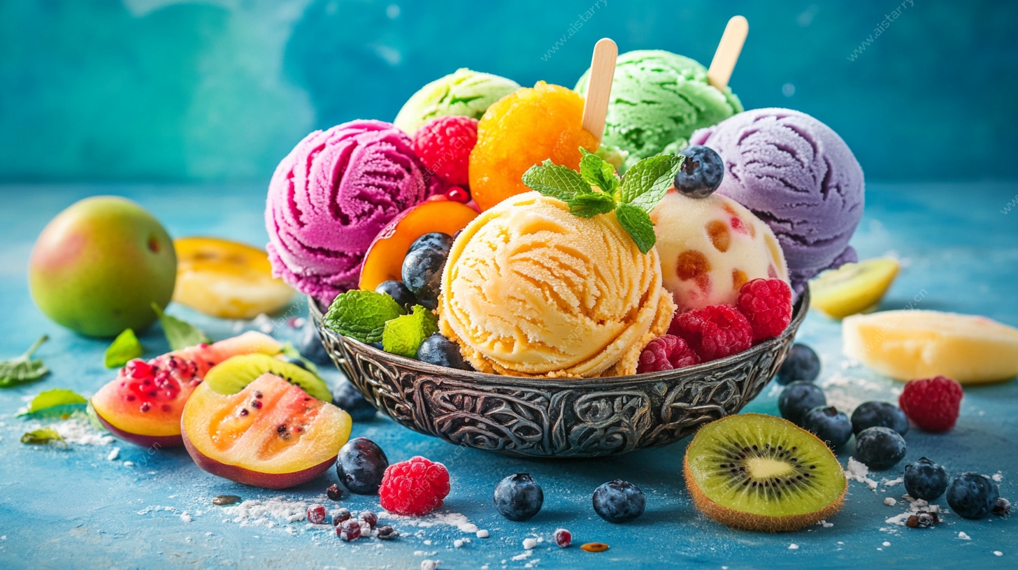 缤纷水果冰淇淋拼盘
