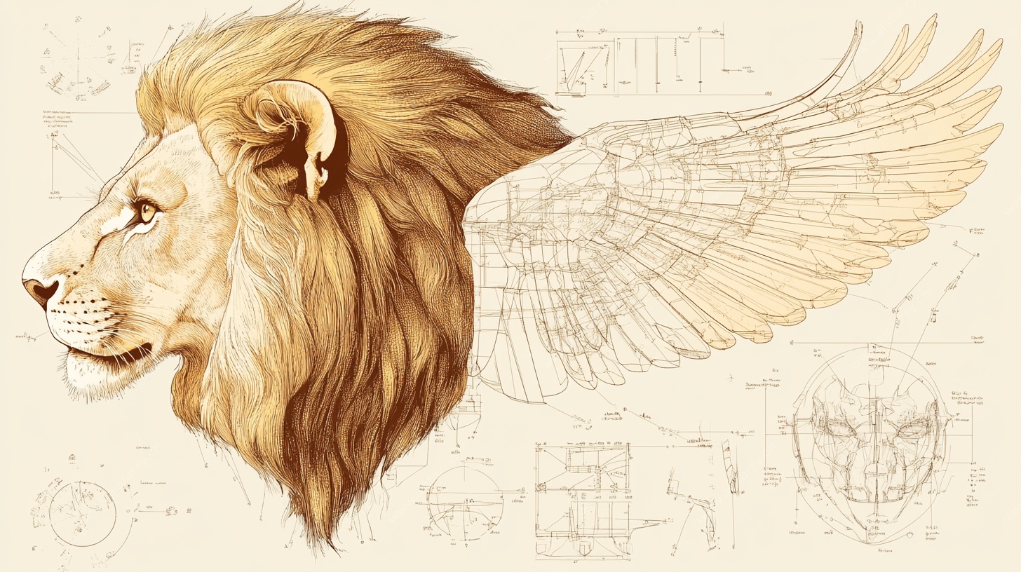 狮身翼面 奇幻机械艺术绘