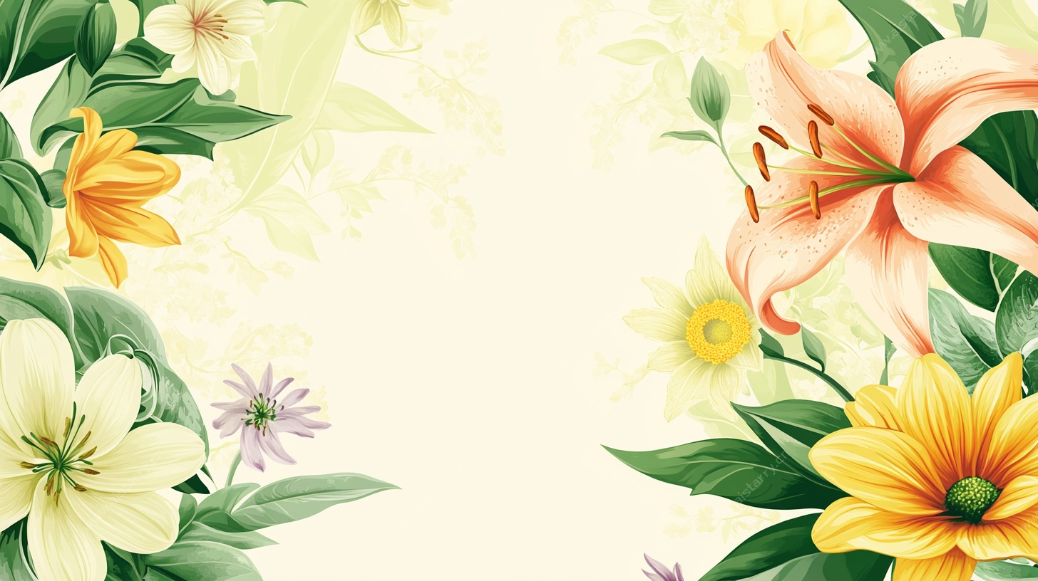 缤纷花卉背景图