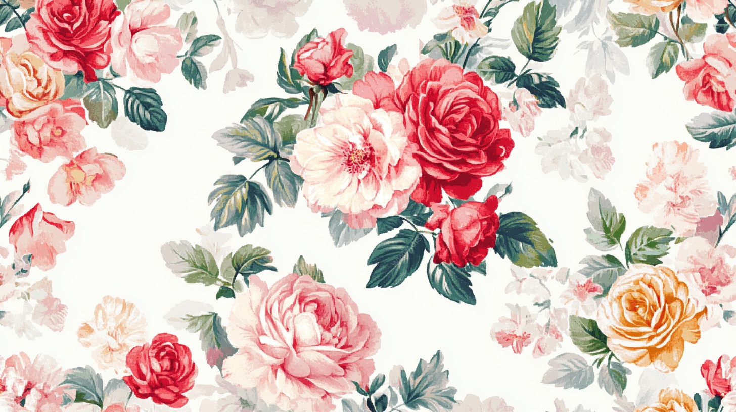 复古花卉图案精美壁纸