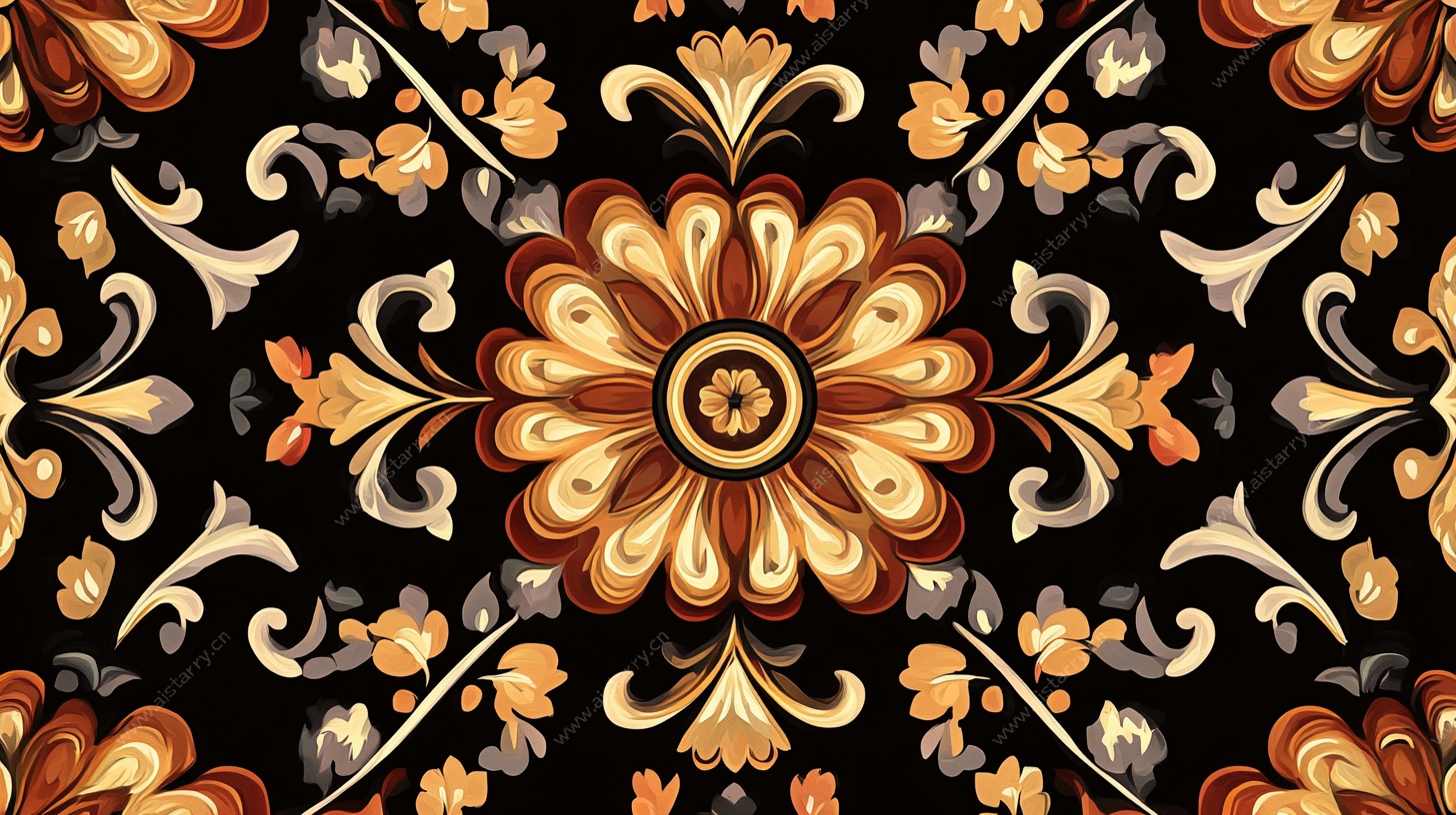 复古花卉装饰图案