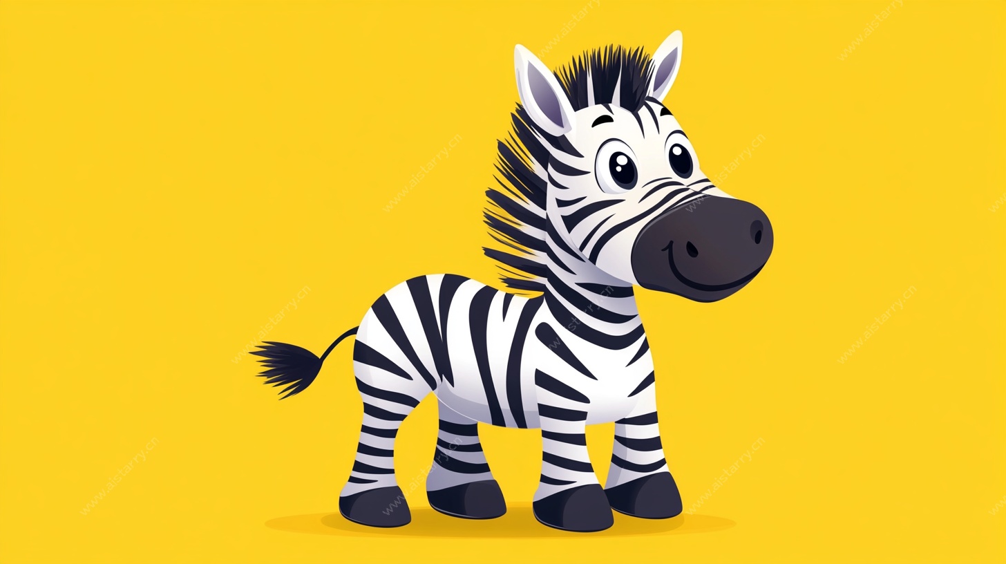 可爱斑马卡通形象