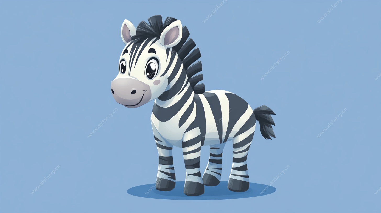 可爱斑马卡通形象
