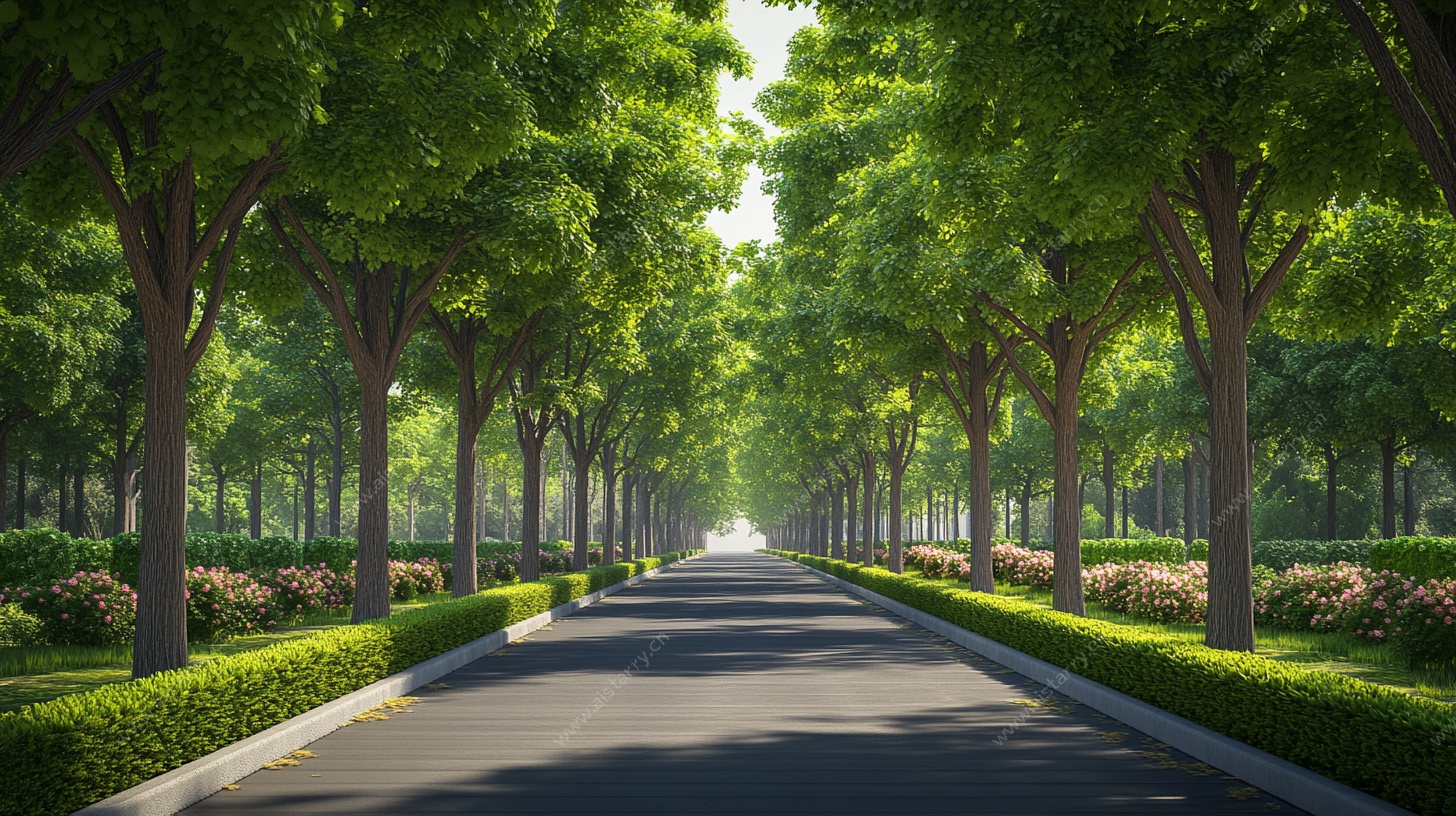 林荫大道 清新绿意风景
