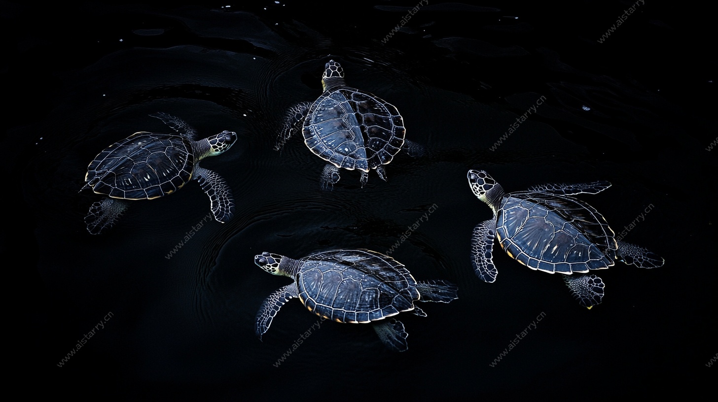 海龟在水中的灵动瞬间