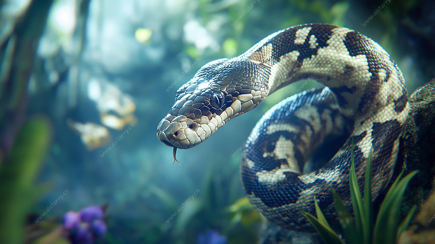 丛林中的神秘巨蟒