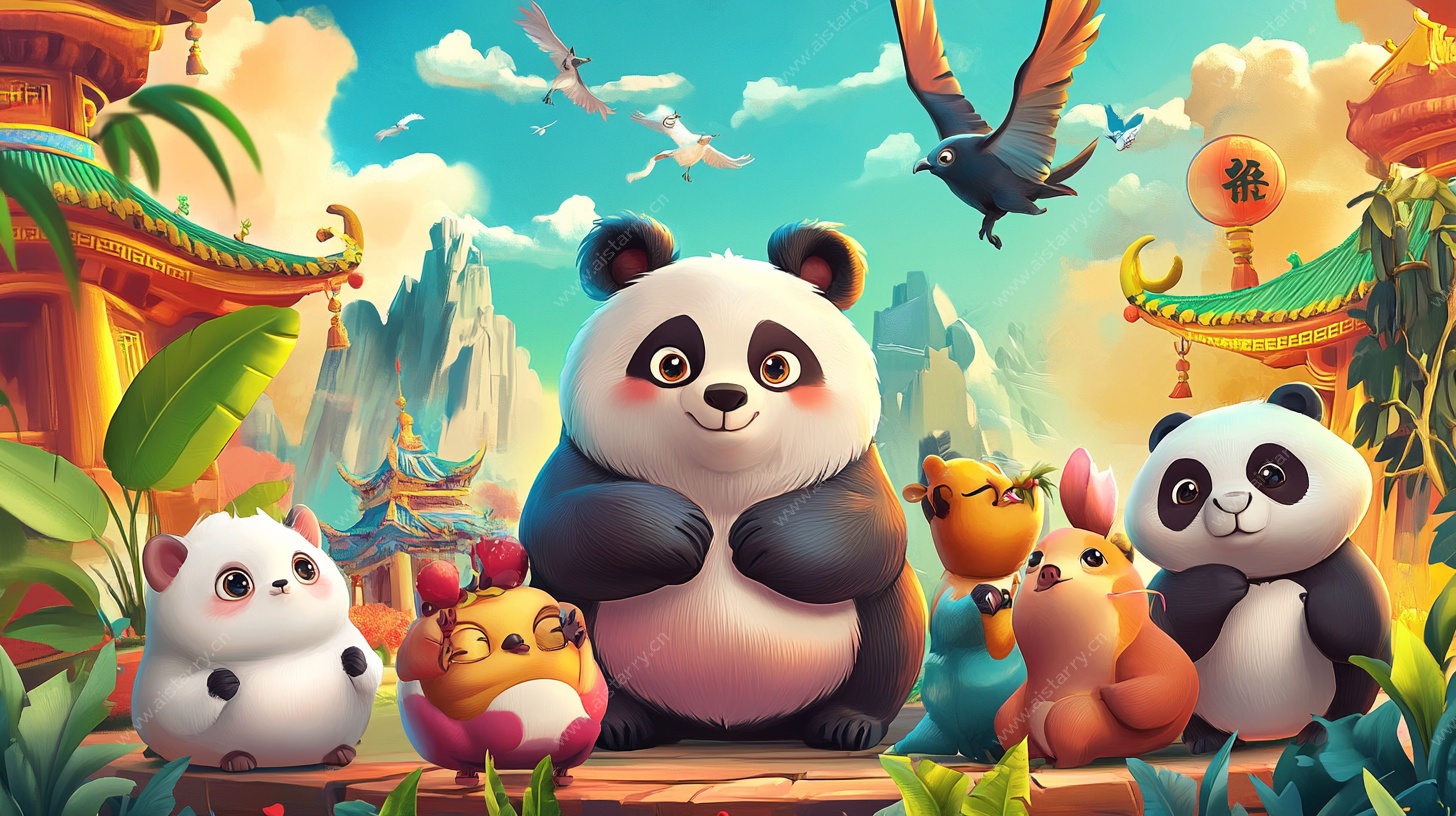 熊猫与萌宠的奇幻东方世界