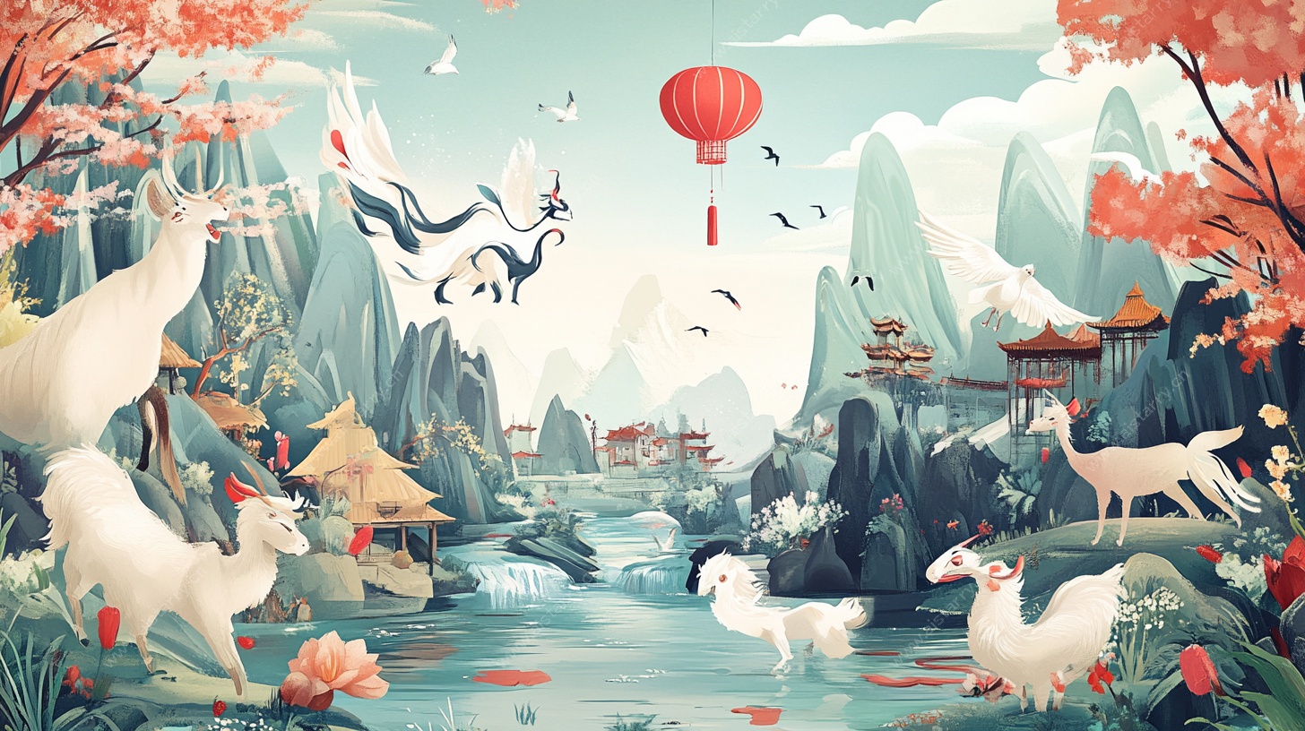 国风山水祥瑞图