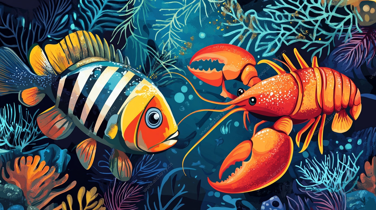 海底伙伴 鱼与龙虾的奇遇