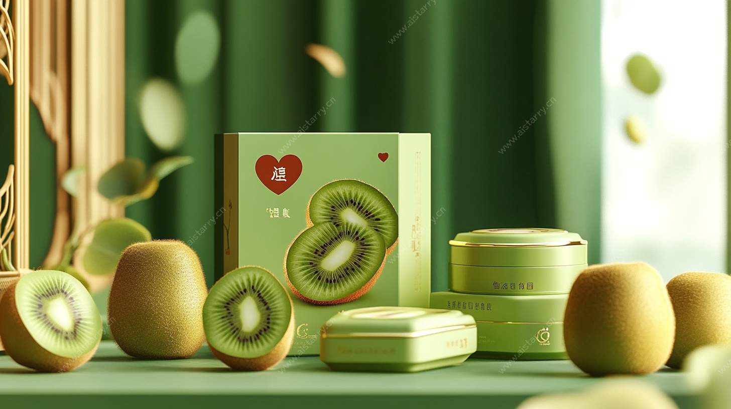 猕猴桃礼盒静物3D展示