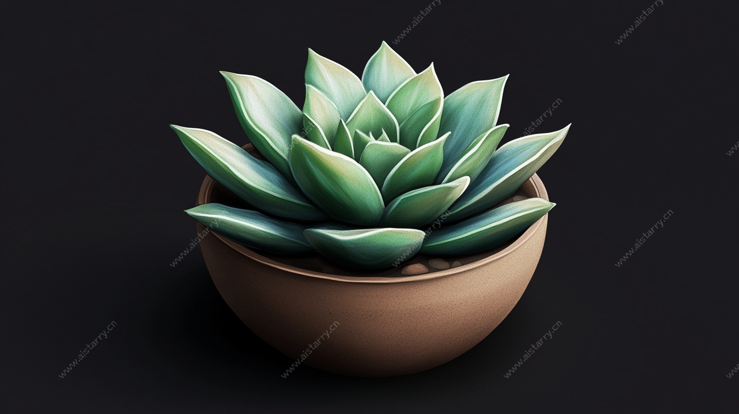 精致多肉盆栽特写