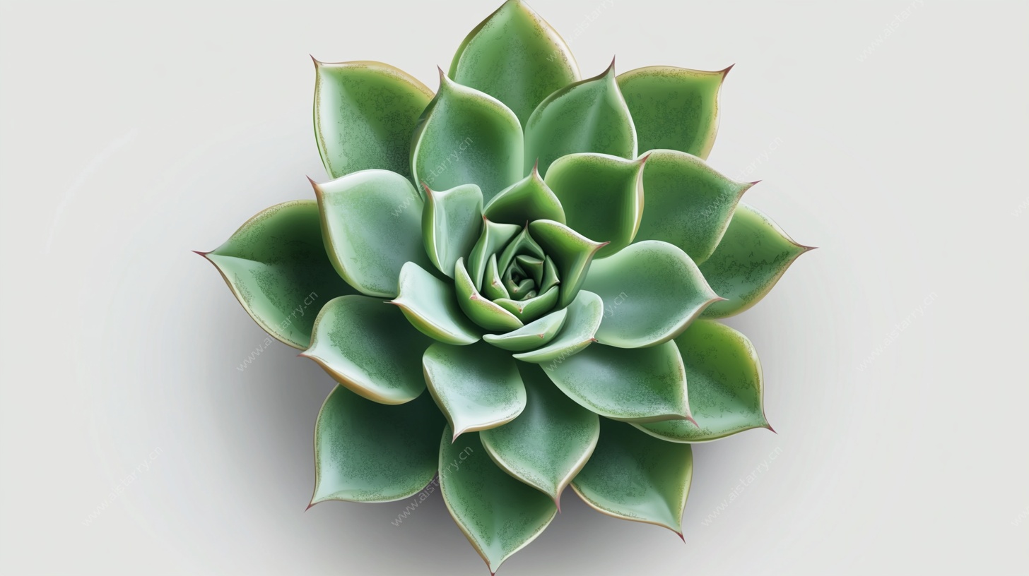 翠绿多肉植物特写