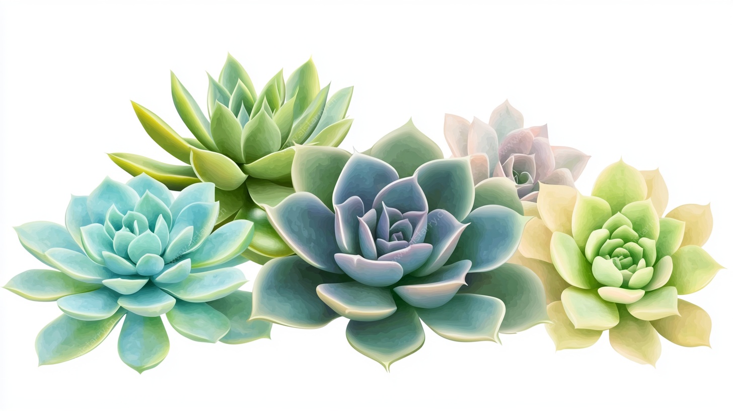 多彩多肉植物特写