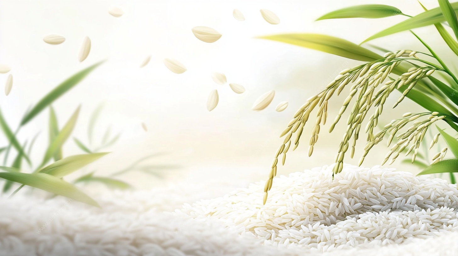 稻穗与米的自然之美