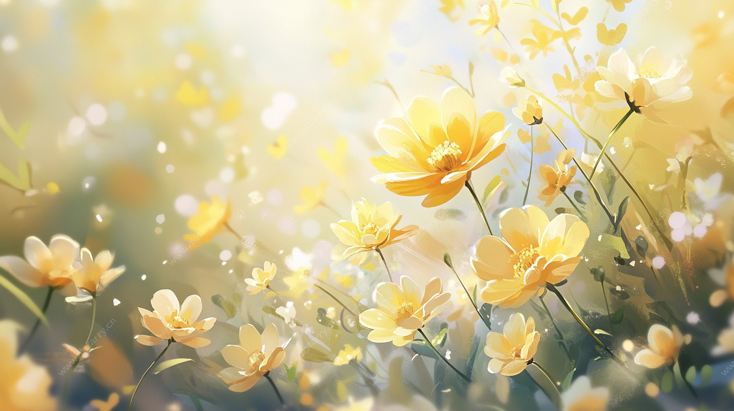 春日黄花烂漫图
