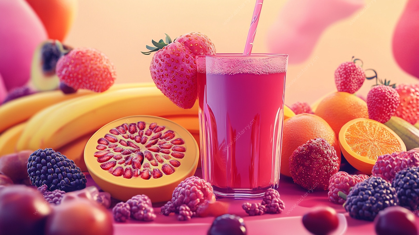 缤纷水果与鲜榨果汁盛宴