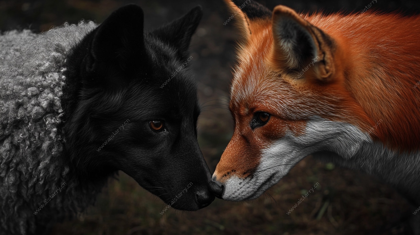 黑犬与赤狐的对视瞬间