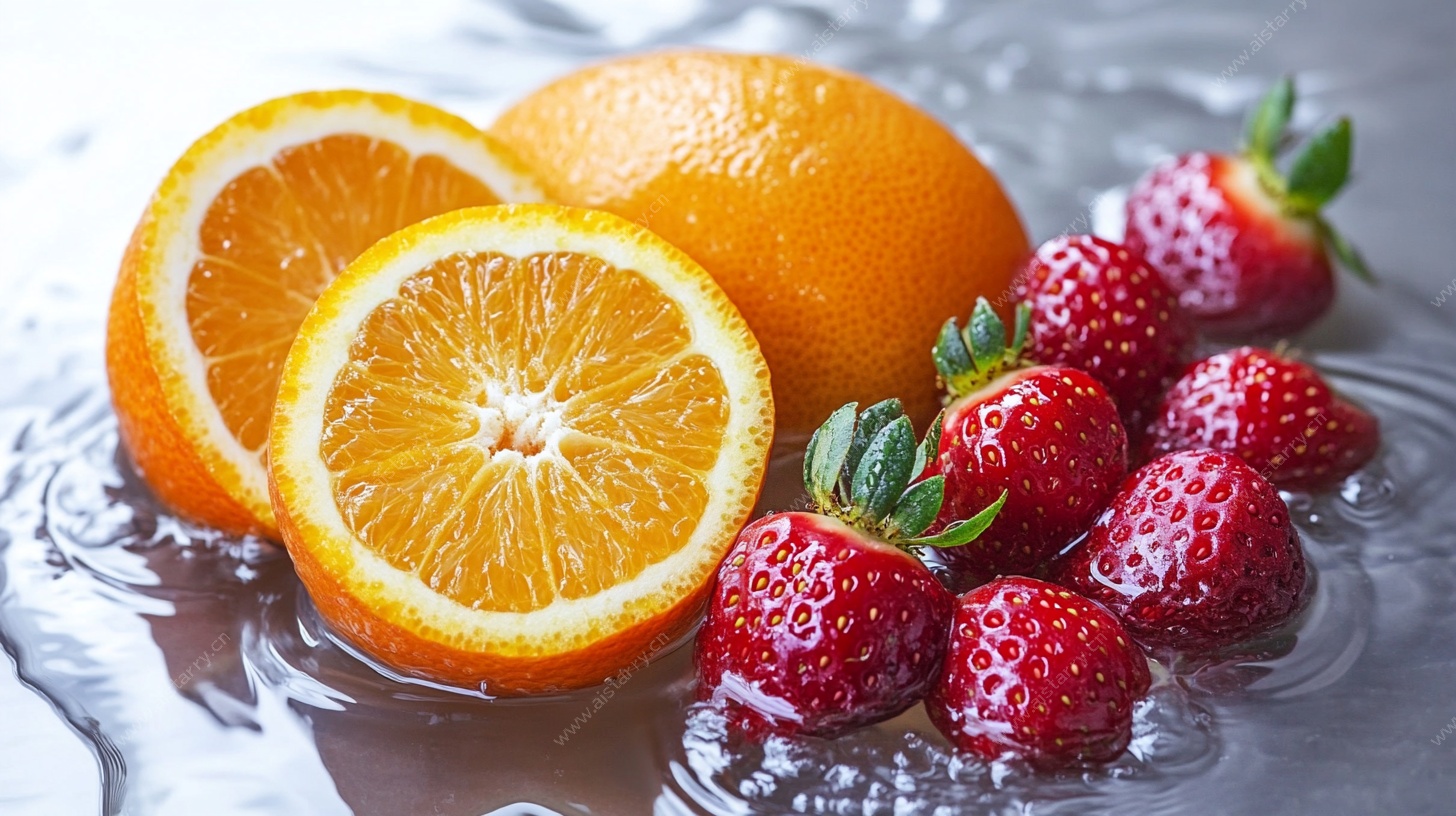 橙子草莓水润水果组合