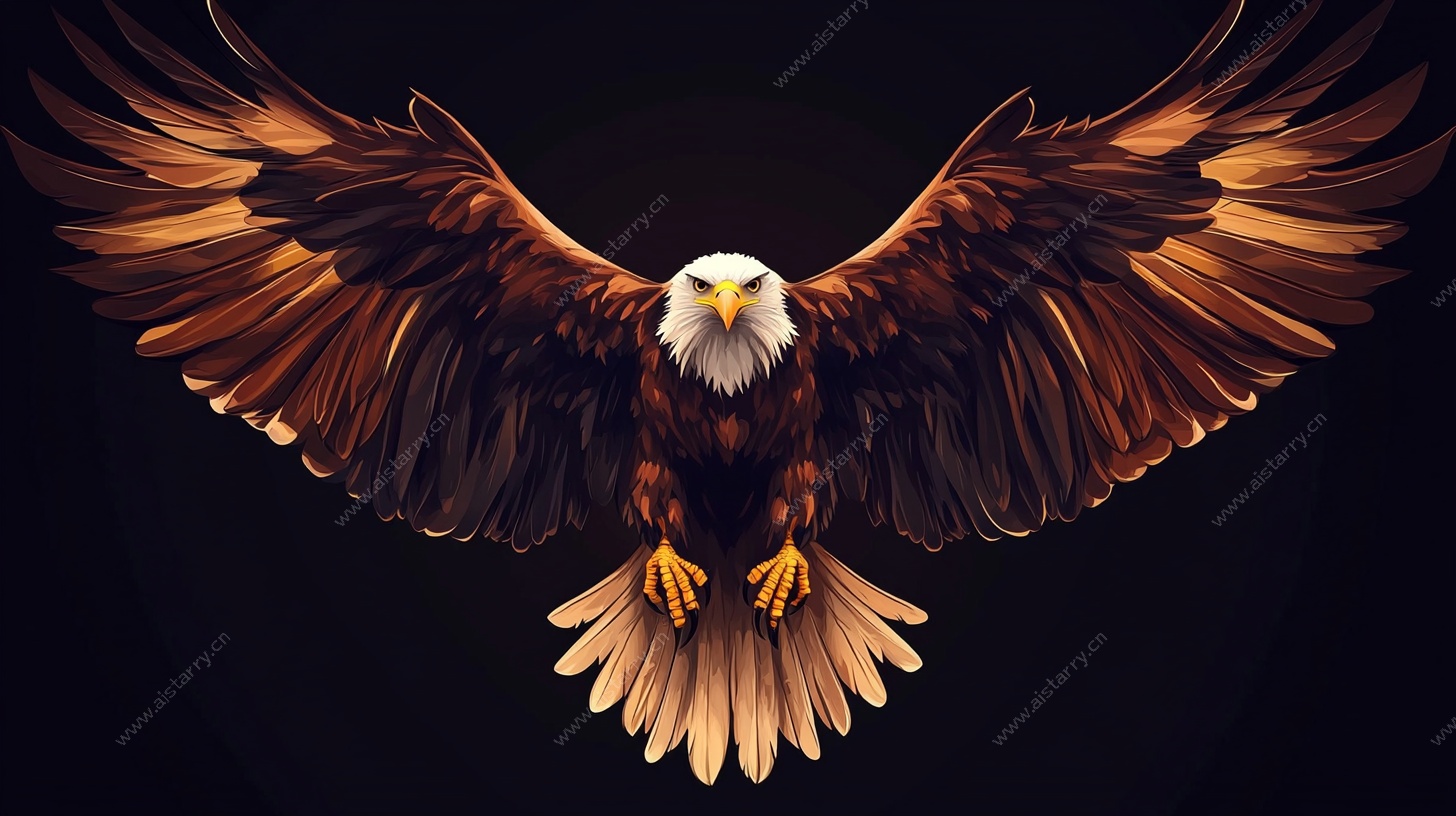 展翅翱翔的雄鹰