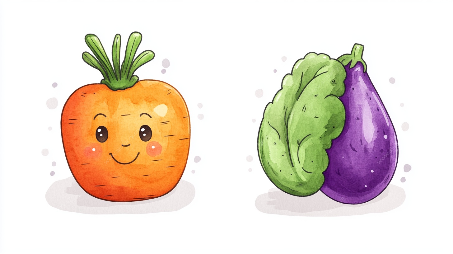 可爱蔬菜卡通形象