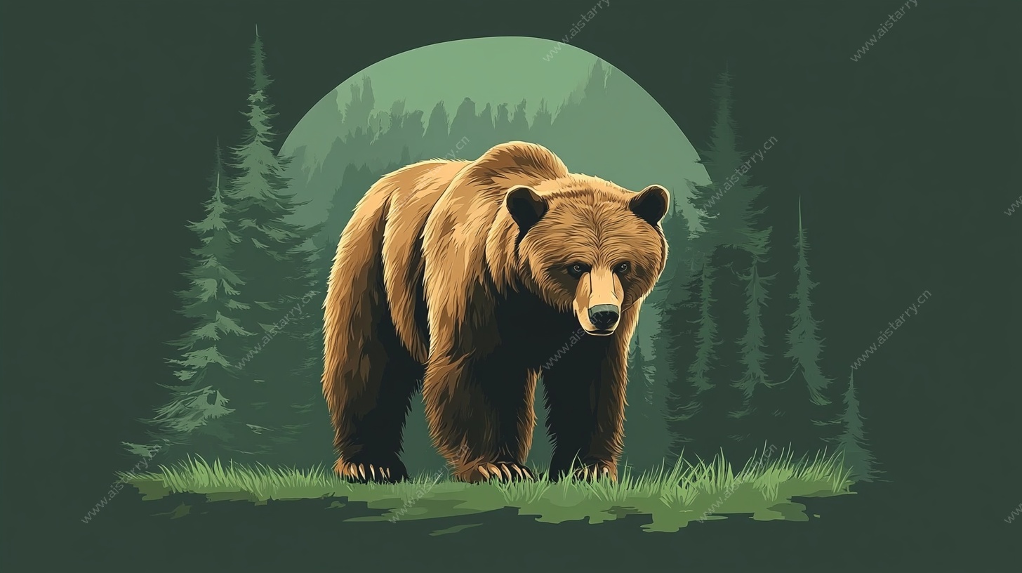 森林中的棕熊