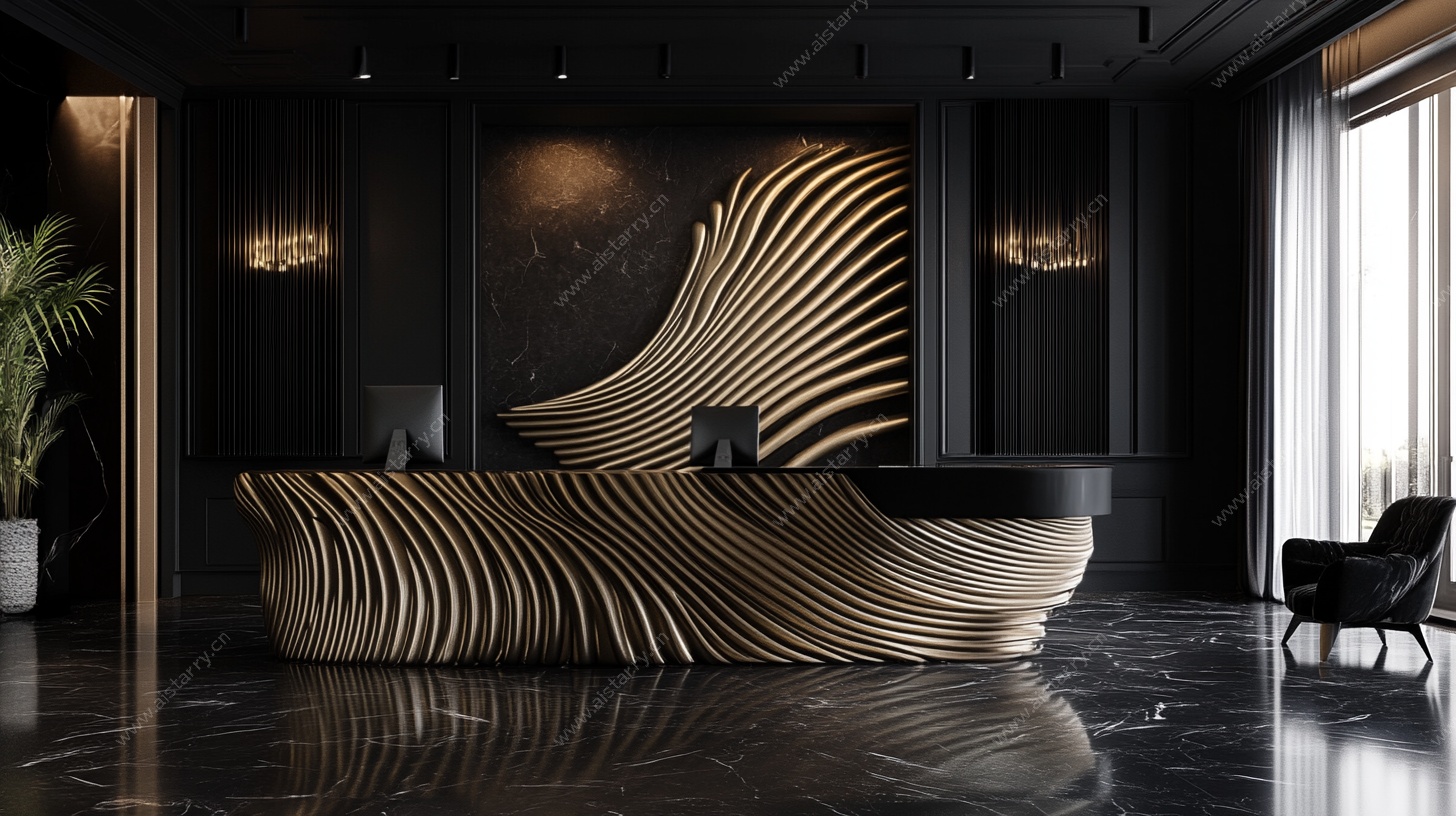 现代简约风黑色前台设计