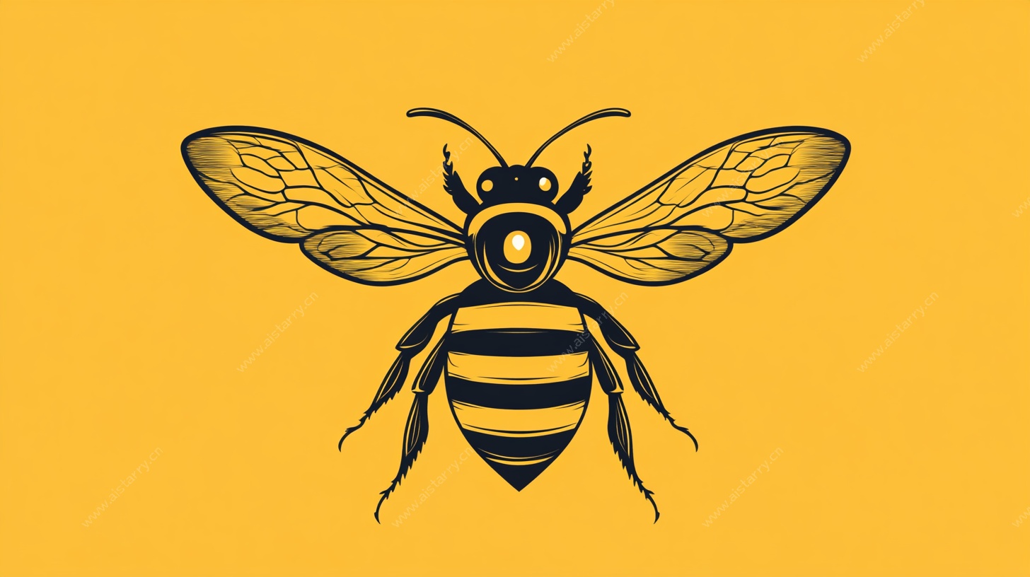 简约风蜜蜂插画