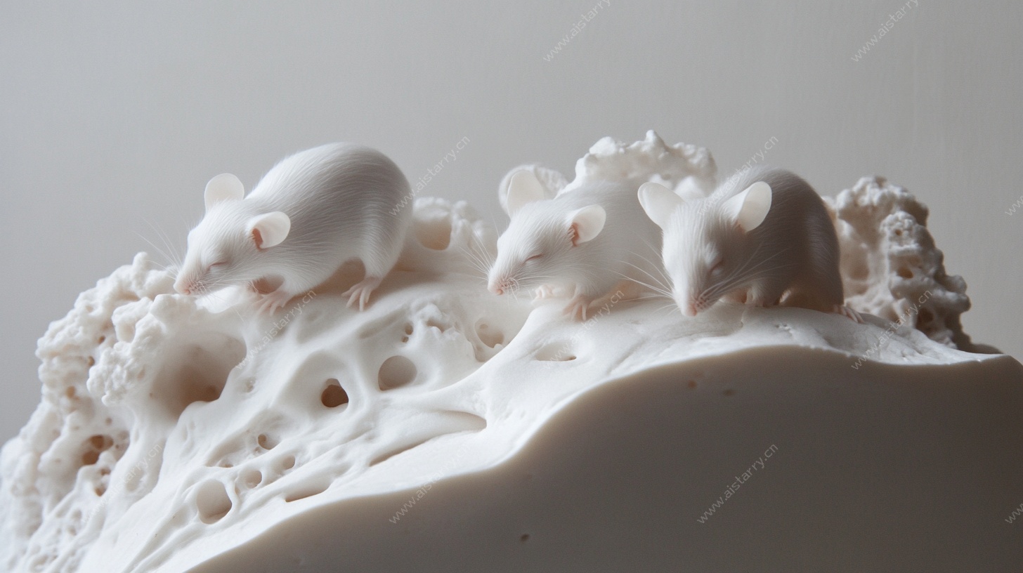 白玉三鼠雕塑摆件