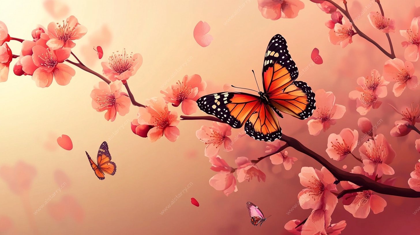 春日蝶舞繁花间