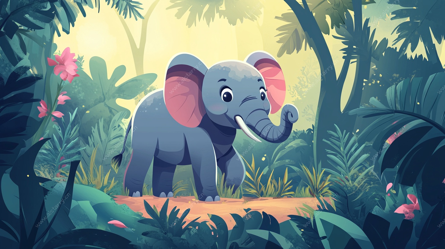 丛林中的快乐小象