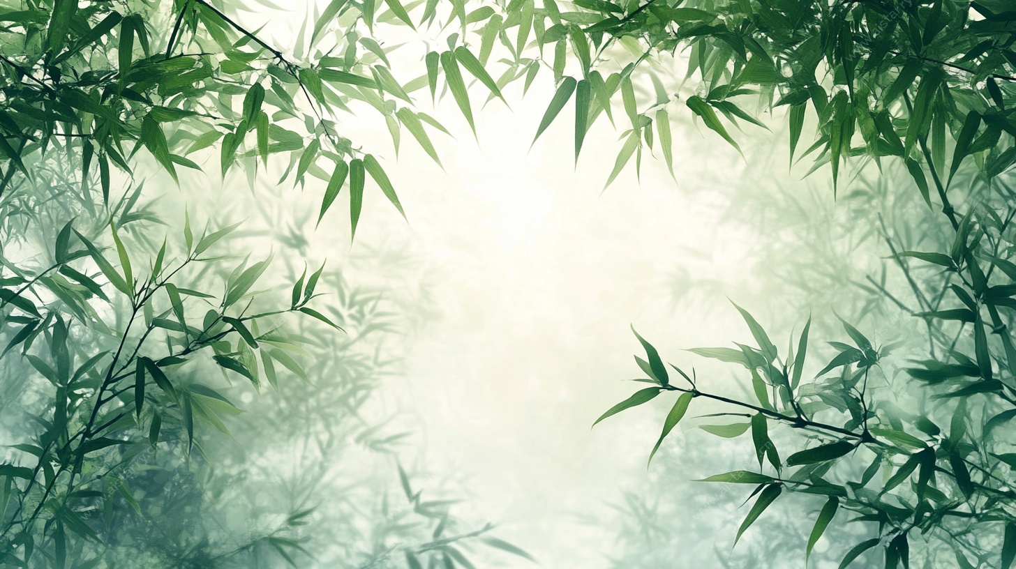 竹林幽景朦胧绿意