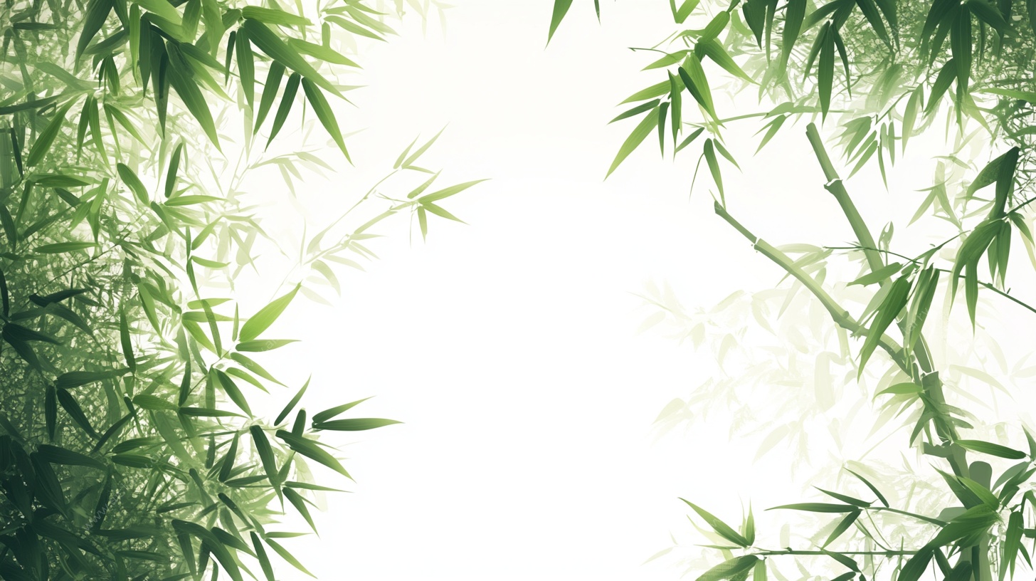 翠绿竹叶间的清新意境